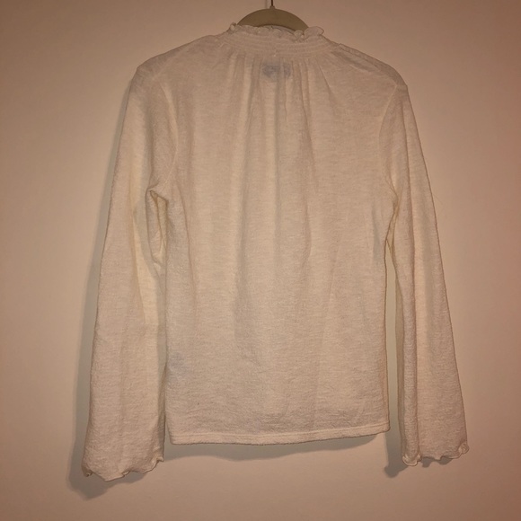 Madewell Texture & Thread Ruffled Mockneck Top - Picture 3 of 7